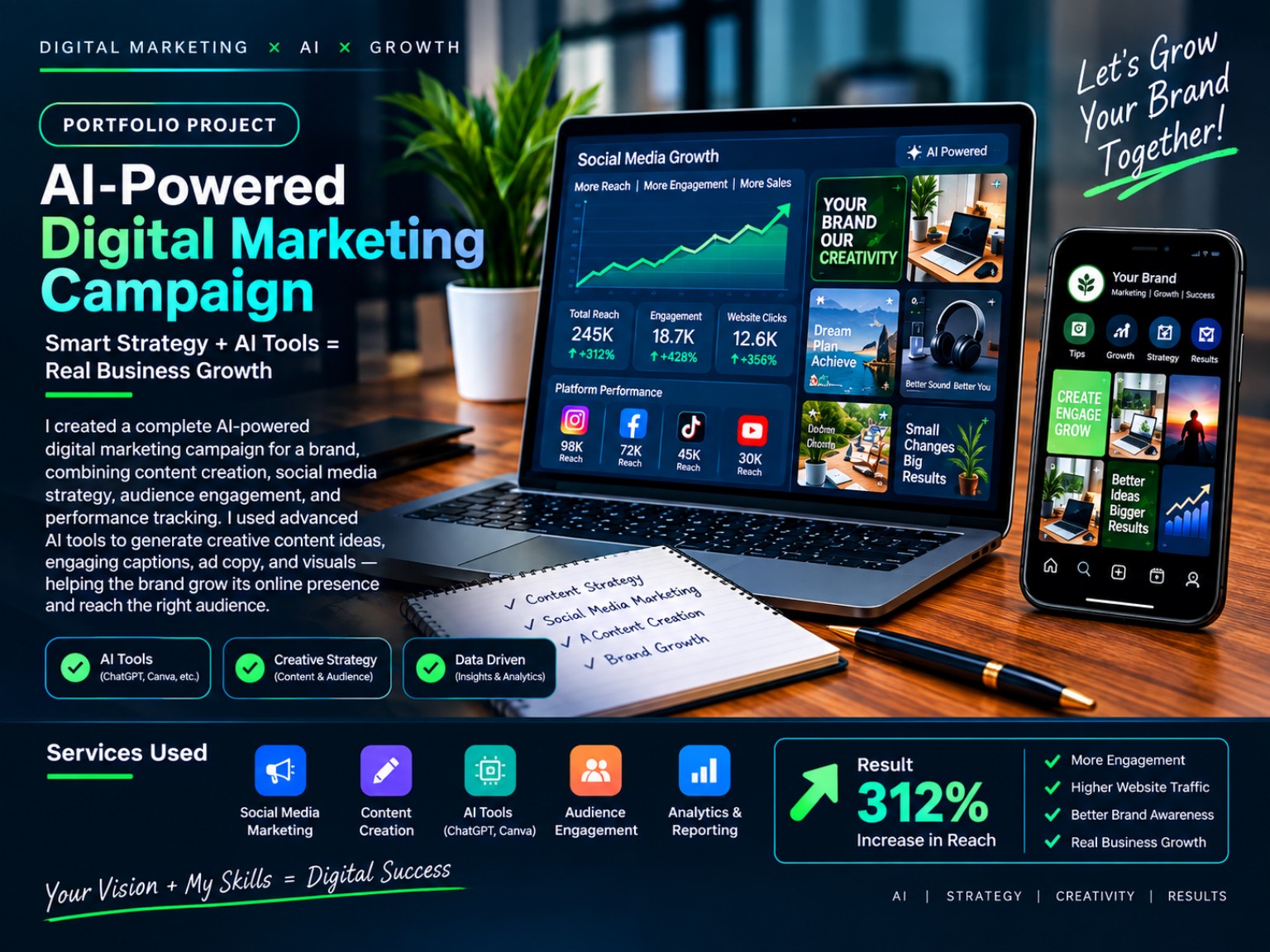 AI-powered digital marketing portfolio project